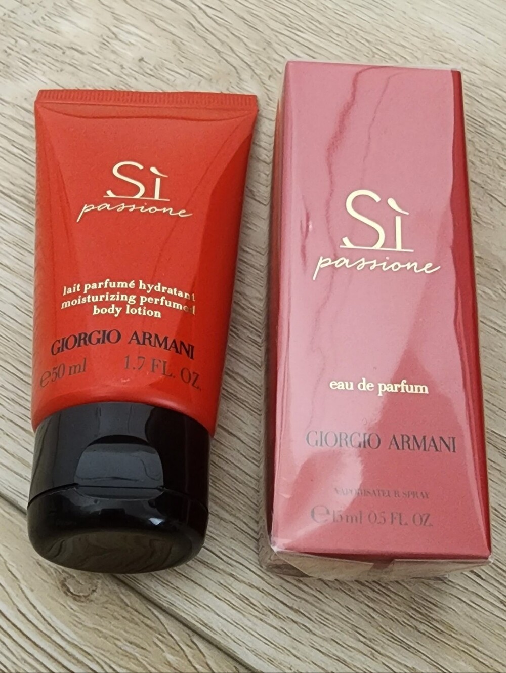 New Armani Si Passione duo Travel set EDP 0.5 Oz and Perfumed Body Lotion 1.7 Oz
